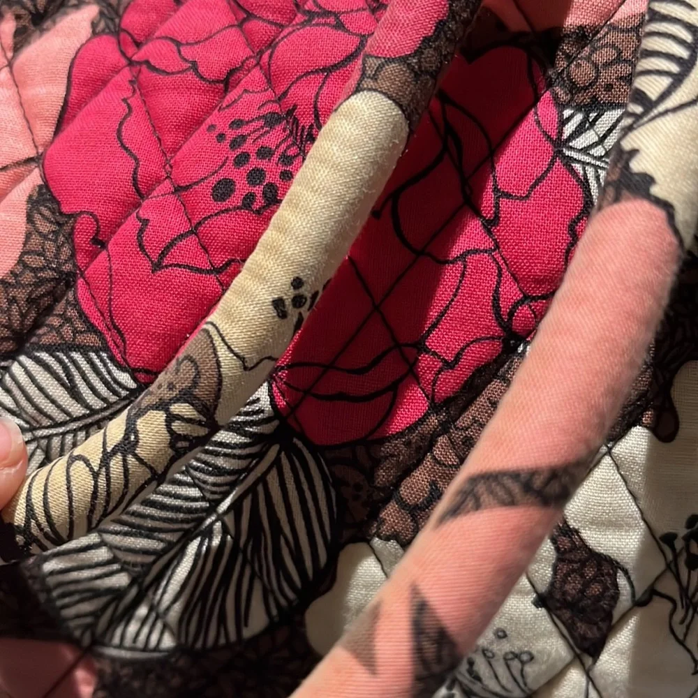 Vera Bradley Mocha Rouge convertible handbag shoulder bag Crossbody RETIRED - Picture 13 of 14